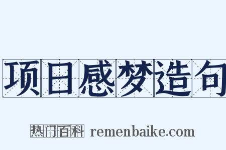 项日感梦造句是什么意思的图片